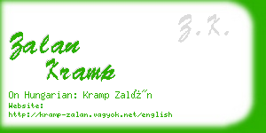 zalan kramp business card